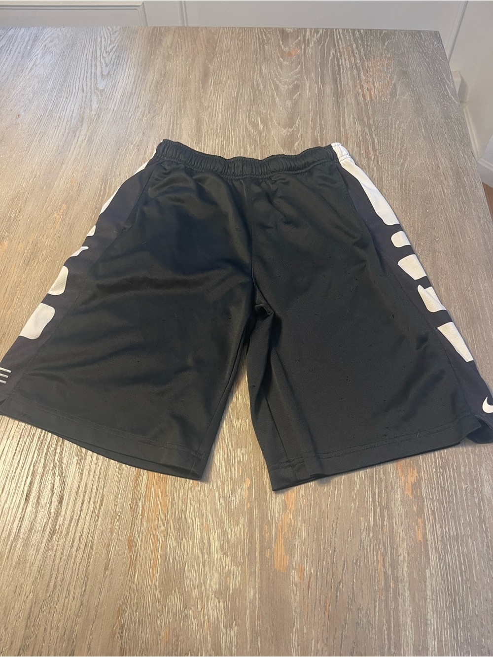 Nike Black Athletic Shorts with White Side Panels